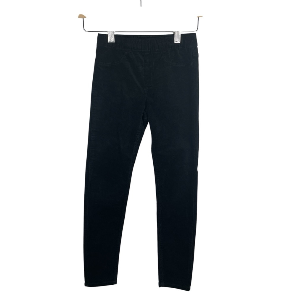 H&M Girls Soft Cotton Black Corduroy Tregging Skinny Pants Size US 7 (7-8yrs)